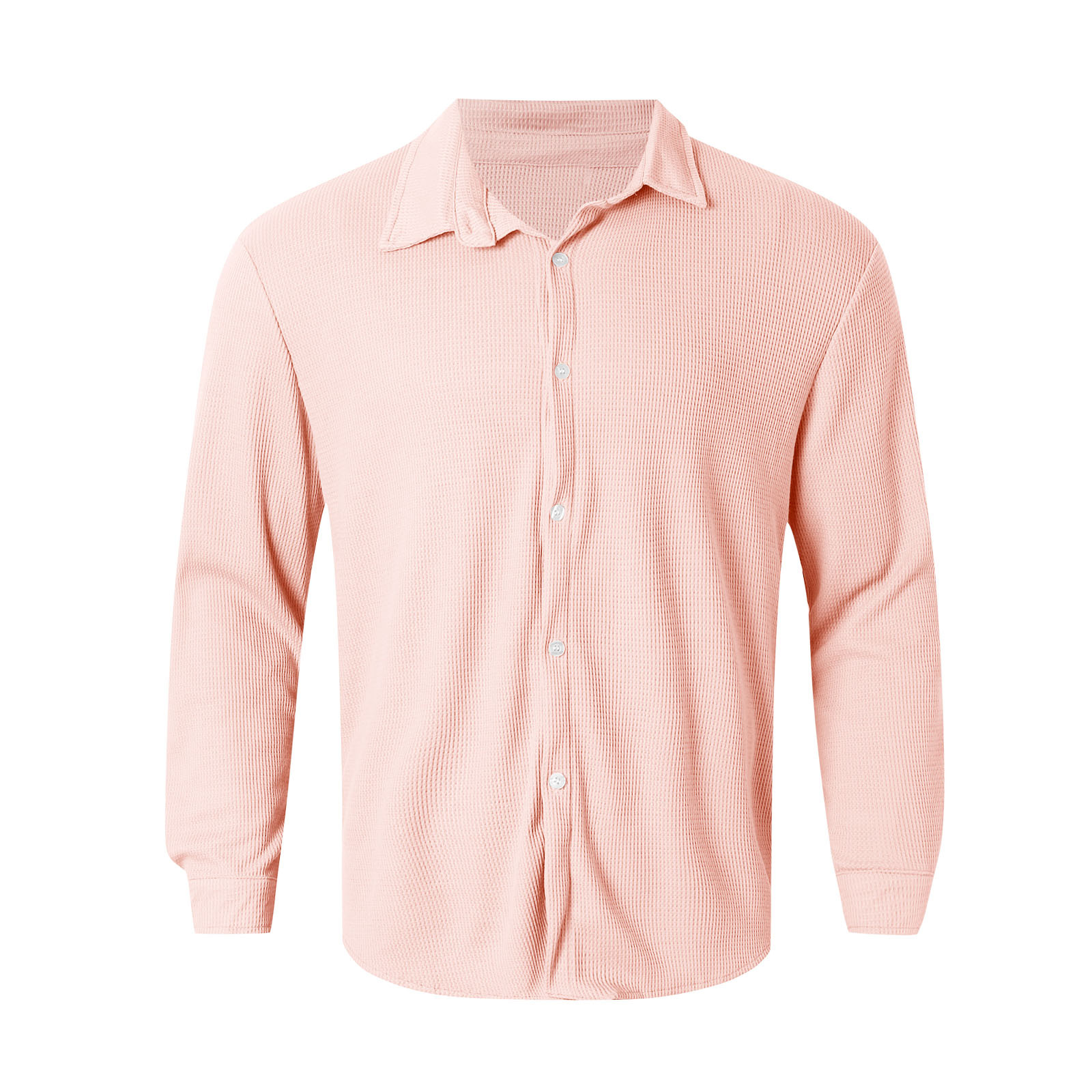 thumbnail image 4 of 2025 Cárdigan de manga larga de color liso para hombre: botonadura sencilla, algodón, estilo informal y moderno para llevar en otoño., 4 of 8